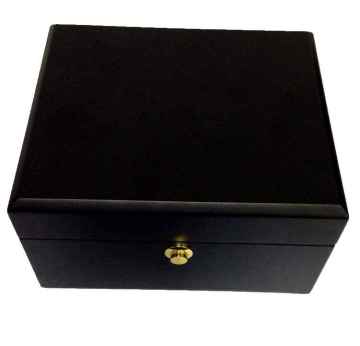 Box in legno nero logo personalizzato per orologio singolo