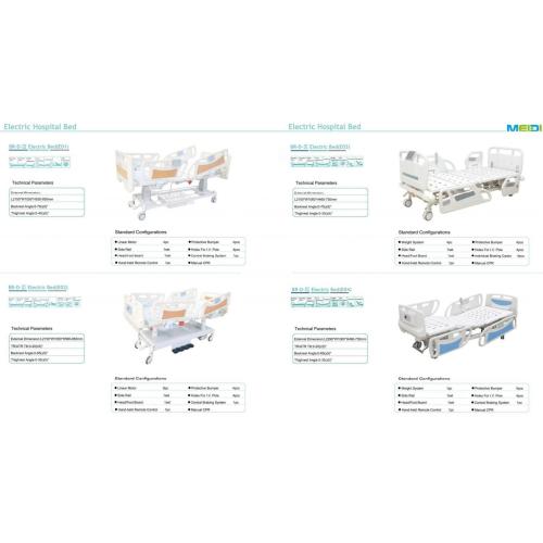 MEIDI Electric Hospital Bed with 5 Functions for ICU and Clinic