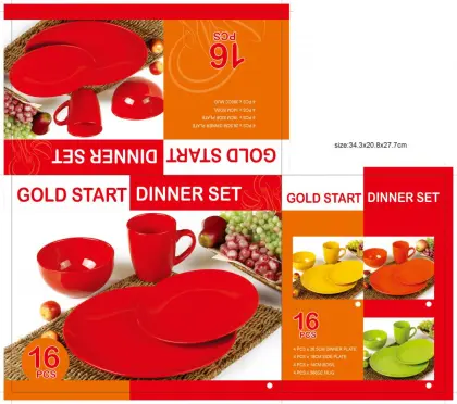 Different colors tableware ceramic plates bowls
