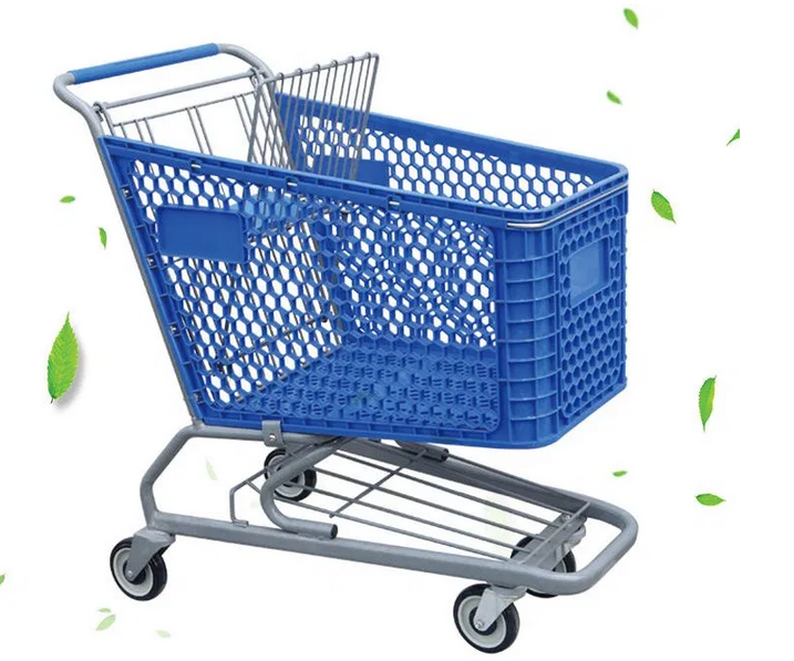American Plastic Basket Supermarket Shopping Cart