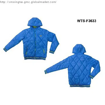 Men\'s padding jacket white hood