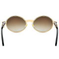 Diamond Bullhorn Sunglasses Round Vintage