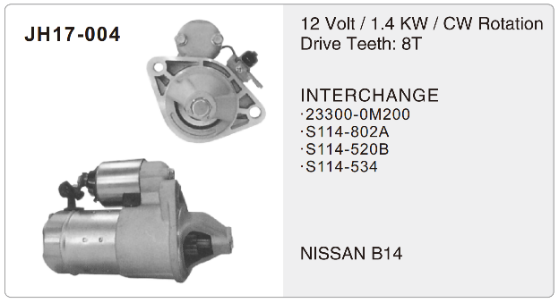 starter JH17-004-X