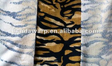Animal printed velboa with S-wave