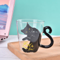 250ML Cat Glass Coffee Cup Milk Coffee Glass