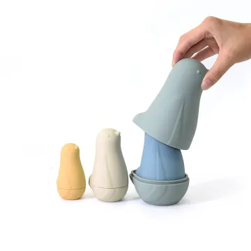 Wholesale Eco-Friendly Silicone Nesting Dolls for Summer Educational Sensory Play