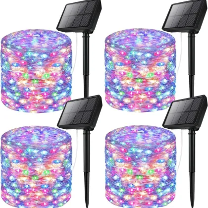 100 LED Outdoor Solar Fairy Lights 8 Modes Balcony Solar String Lights
