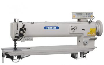 Long Arm Double Needle Walking Foot Heavy Duty Sewing Machine with Auto-Trimmer