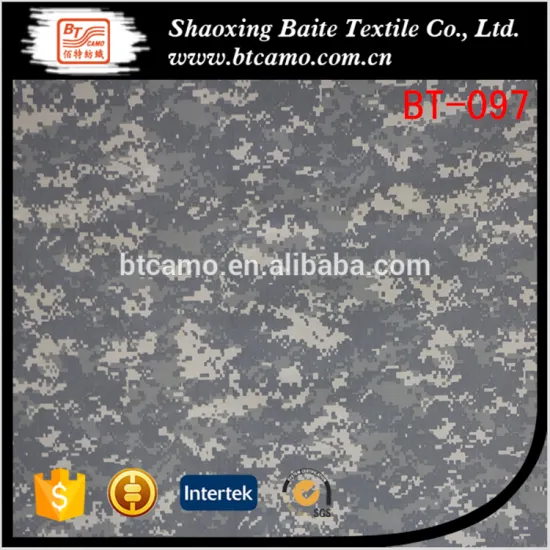 China product Hot selling Cotton polyester miltary camouflage fabric for jackets men BT-097