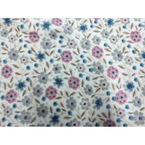 100%Polyester Single Side Coral Fleece with Printing Fabric