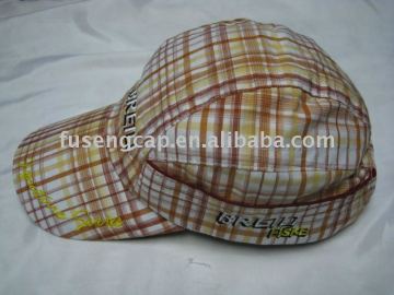 Checked Cycling cap,running cap