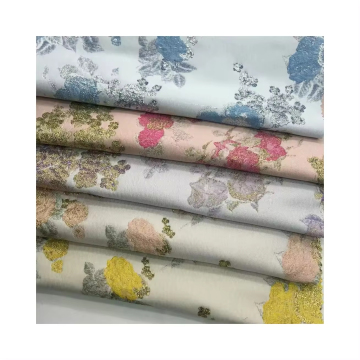 Top Quality Metallic Jacquard Brocade Fabric with 3D Patterns for Dresses