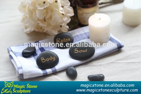 china supplier black massage stone