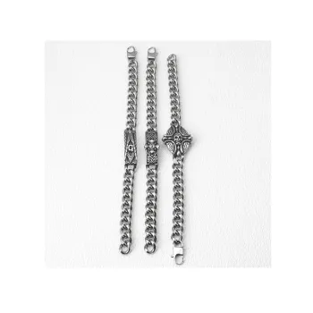 2024 Hot Sales Stainless Steel Men's Hip-hop Punk Skull Bracelet