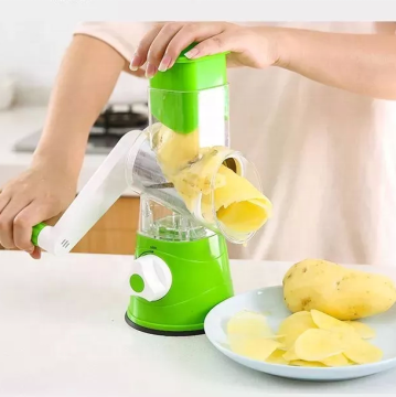 Manual Rotary Grater Slicer: 3-in-1 Home Multifunctional Fruit and Vegetable Chopper Cutter
