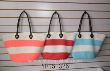 2016 new fashion pp braid joint tote beach bag