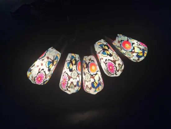 ST40 Flower Painting Plastic LED Outdoor String Light