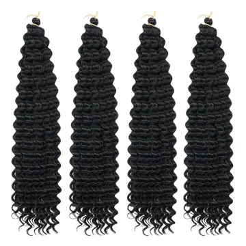 deep wave crochet hair Blonde Synthetic Ombre Braiding Hair Extensions Water Wave Crochet Braid