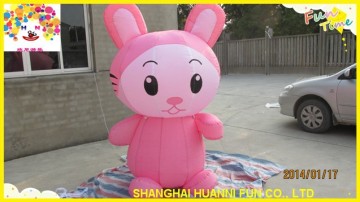 2015 new design pink rabbit model advertising inflatables