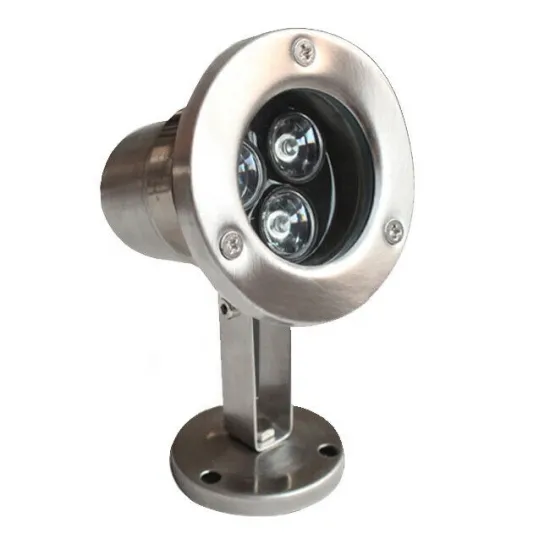 12V 3W Warm White LED Underwater Light for Pools (Stainless Steel, Small Power)