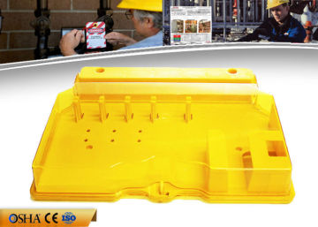 Yellow Lock Out Station Contain 5 Padlocks