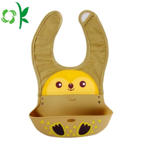 Waterproof Silicone Baby Bibs New Products Custom Double Material Silicon Baby Bibs Manufactory