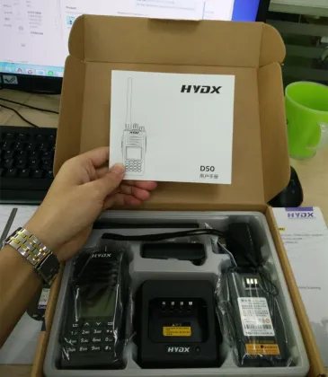 HYDX D50 portable radio hand held radio battery capacity indicator