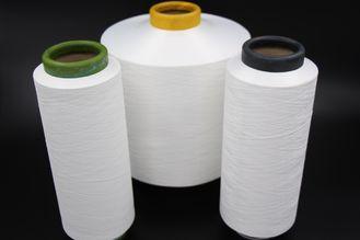 Eco - Friendly Polyester Weaving Yarn Bright Raw White 250D