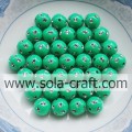 Perline tempestate di diamanti sintetici di colore verde da 5 mm