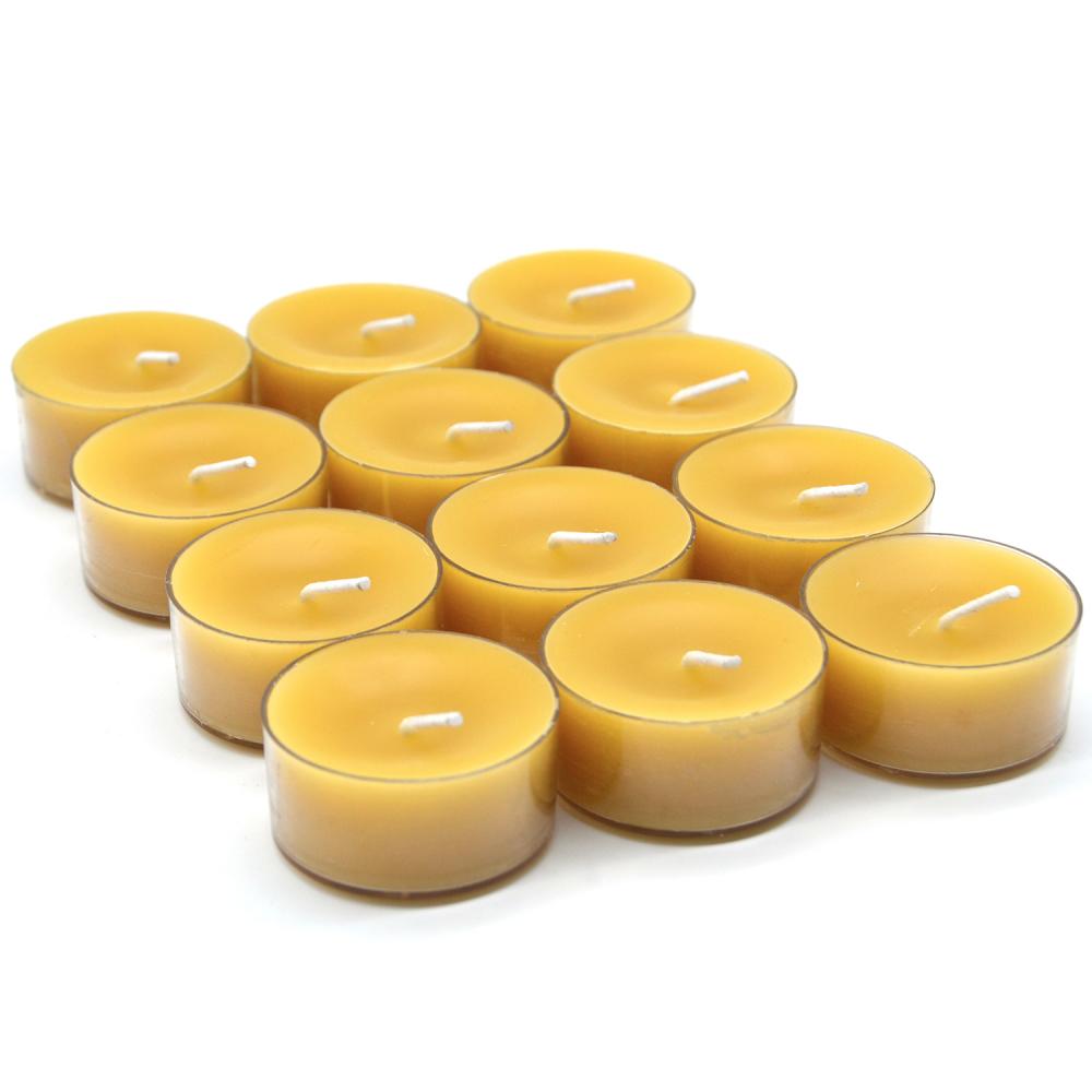 Customizable 100 % Organic Beeswax Tea Light Candles