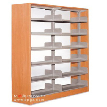 Metal Frame 6 Layer Double Side Bookshelf for School Libraries
