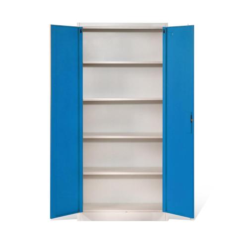 Gabinetes de estantería de garaje de metal de 2 puertas con cerradura