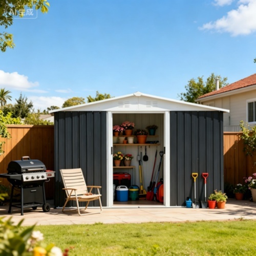 Heavy-Duty Folding Outdoor Tool Shed for Garden Storage