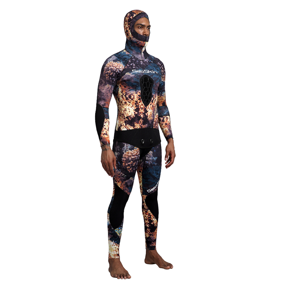 सीस्किन 5 मिमी लचीला wetsuit पुरुष स्पीयरफिशिंग wetsuit