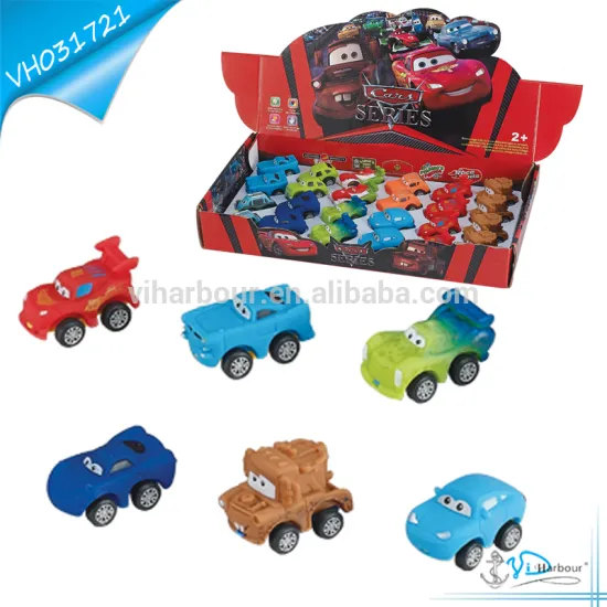 Vinyl Mni Small Cartoon Pull Back Action Toy Car