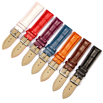 Colorful Luxury Genuine Leather Watch Bands 12mm-24mm