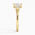 D VVS1 Asscher Cut Lab Diamond Intagement လက်စွပ်