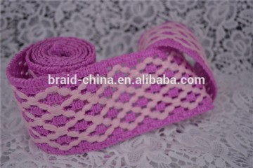 fashion woven belt for garment/fashon weave strip for shoes