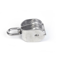 Marine stainless steel double pulley block Stainless steel closed pulley double wheel Manufactory