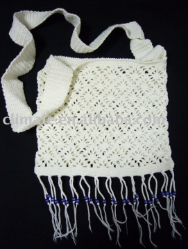 lady knitting satchel