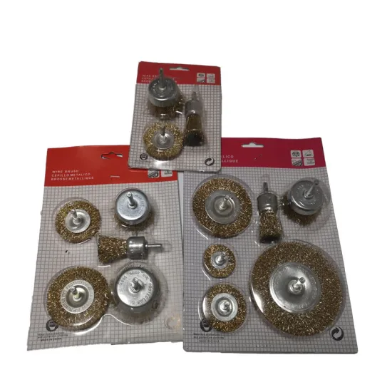 Hot Sale Round Small Wire Brush Set with Twisted Abrasive Wire and Handle