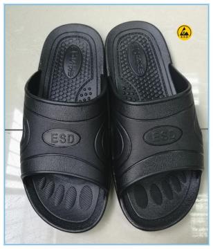 good quality black color SPU(PVC foamed) material SPU ESD slippers