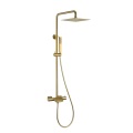 Badezimmer goldene drei Wege-Messing-Thermostat-Dusche