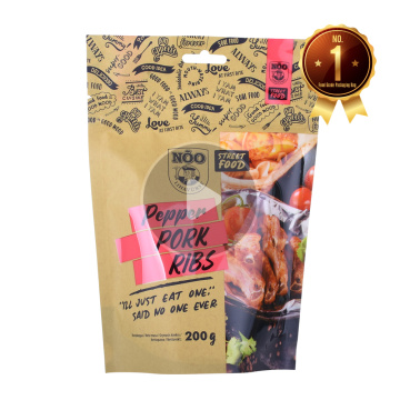 100% biologicky rozložitelné přizpůsobené tištěné balení Stand Up Vuch Bags for Food