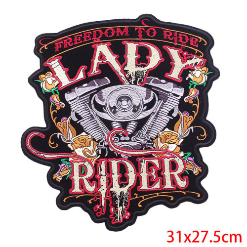 Jas terug motorfiets geborduurde patches Biker Punk