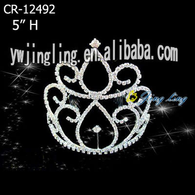 Rhinestone Crowns Cheap Pageant Tiara CR-12492