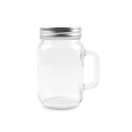 480ml Clear Glass Mason Jar με λαβή