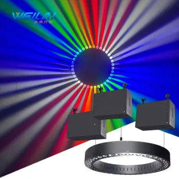 High-Quality 54 x 15W LED Full-Color RGB Circular Light - 1.5m Diameter Stage Light with Lifting and Lowering Function