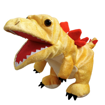 Mainan mewah pendidikan anak -anak: hewan dinosaurus boneka tangan lucu