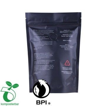 Sacs d&#39;emballage en plastique biodégradables à imprimé 100% personnalisés avec fermeture à glissière pour café